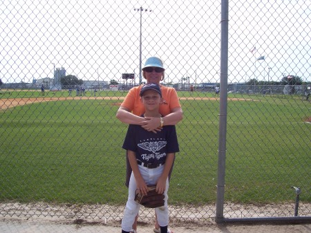 Gabe & Gramma at the Playoffs