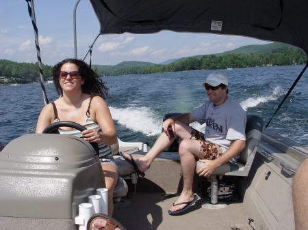 Amy & Mike boating up state