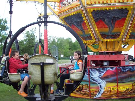 Briana on the Tornado with another child