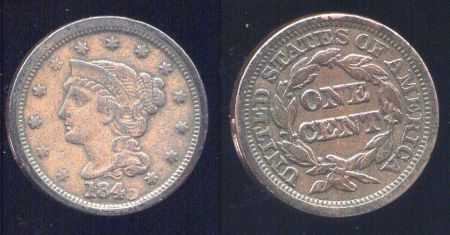 1845 Large Cent