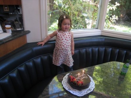 ione with birthday cake