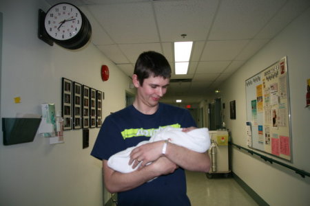 My Son Gordon and his first child.