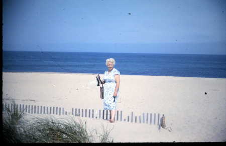 Grandmother at beach