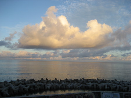 View from our front balcony in Okinawa