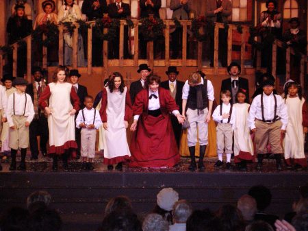 Scrooge play, Teacher and students take bows