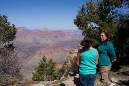 Wife and daughter at Grand Canyon