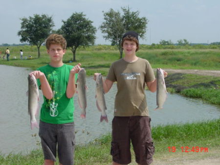 Hunter & Shay with there Catfish