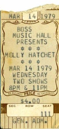 1979 Molly Hatchet, Dixie Warehouse in Destin