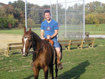 Brad riding Lucky the horse