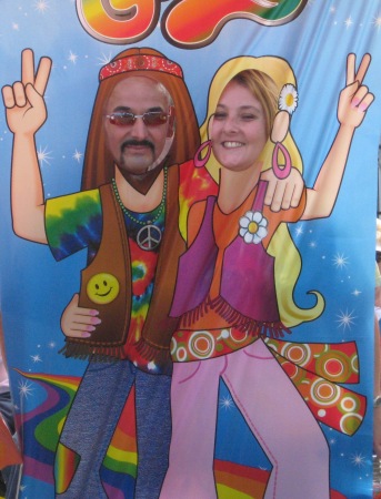 The hubby & me at VW show...Cute Hippies!