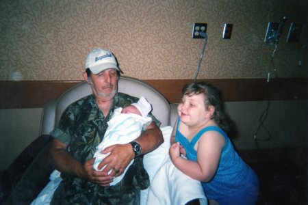 Grandpa with our oldest grandchild and newest