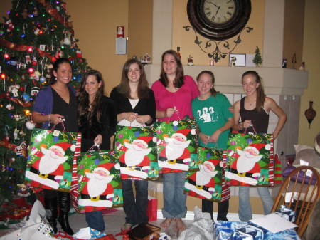 All 6 daughters at Christmas