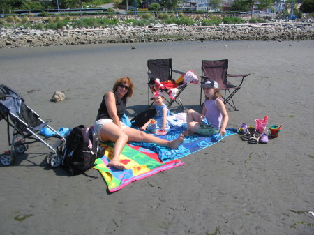 A day at the beach with my grandkids.