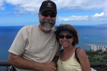 Me and my love at the top, Diamond Head - Oahu