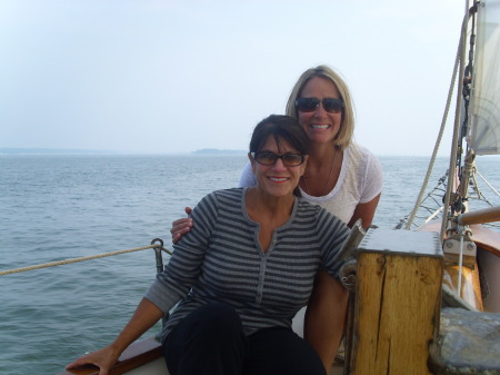 my friend and I on a schooner in Maine Aug 200