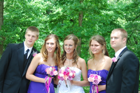 All our kids at Steph's wedding