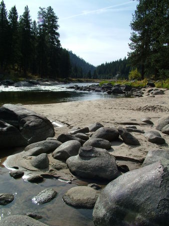 Lower Payette River on the way to Cascade, ID.