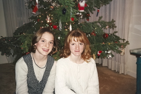 Angela (left) and Carly Christmas 1995