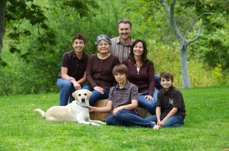 The family at the park