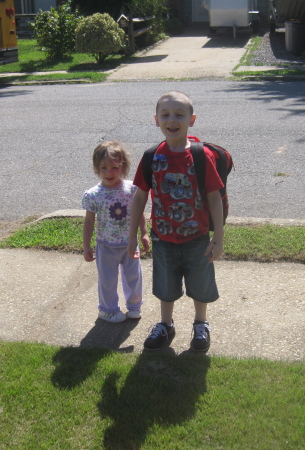 Tristan's first day of Pre K