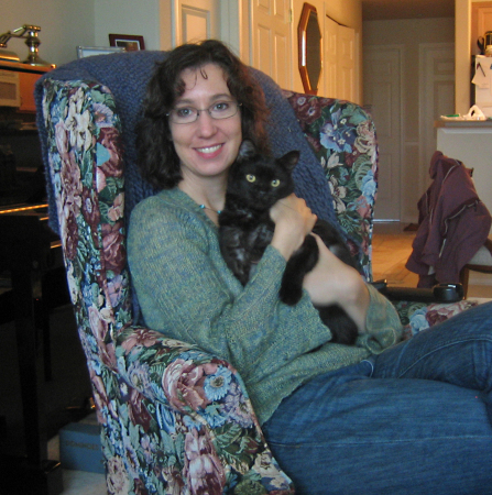 Daughter Christy & cat Othello