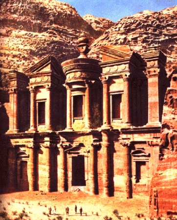 the "treasury" in Petra, country of Jordan