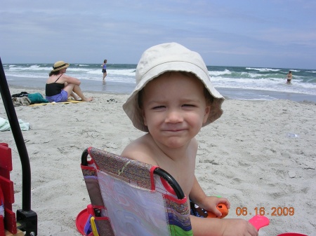 Carter at the beach