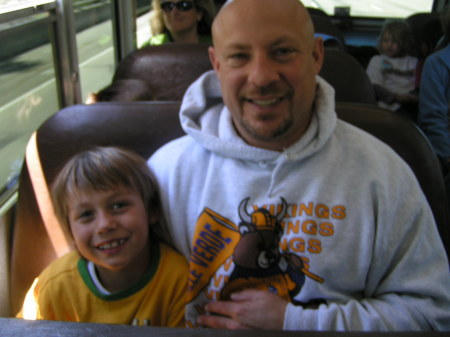 Mac and I, his first school bus field trip