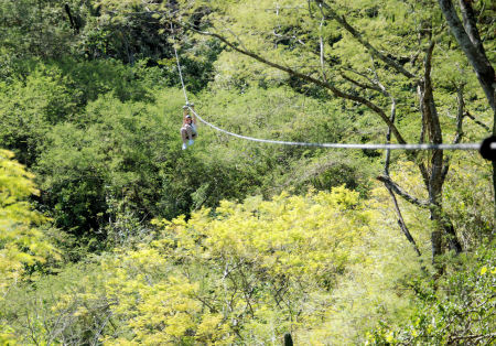 Me ziplining in Mexico