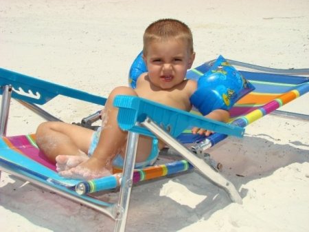 Takes after his Nanna in Beach Chair