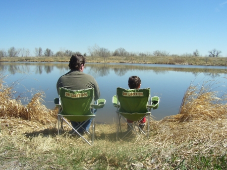 My boys fishing