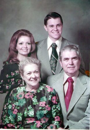 Me and Kevan and momma and daddy--1974