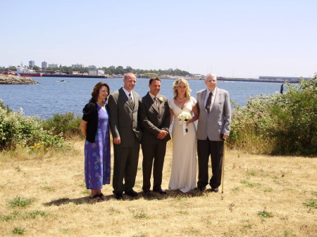 Daughter, Grandson, Son and new wife and merv