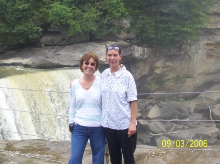 My sister Debbie & I at Cumberland Falls KY.