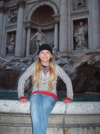 Abby at Trevi Fountain