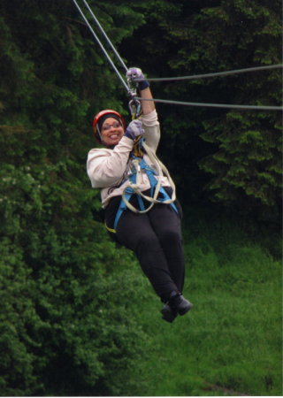 Ziplining in Alaska June 2009