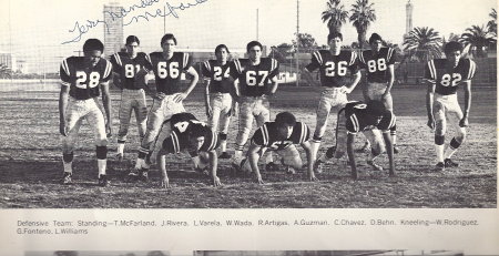 1969 Belmont High Varsity Football Team