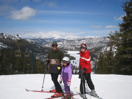 Skiing with our youngest Lilia