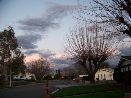 Sunset from my front yard  Spring 2009