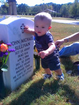 John Michael, Jr. visiting Daddy