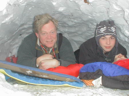 Scouting, father & son, igloo overnight
