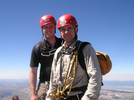 Bob & son Kevin On top of the Grand Teton Mt.