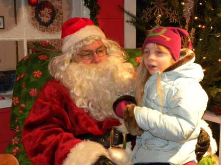 Daisy Wagner with Santa Christmas 2009.