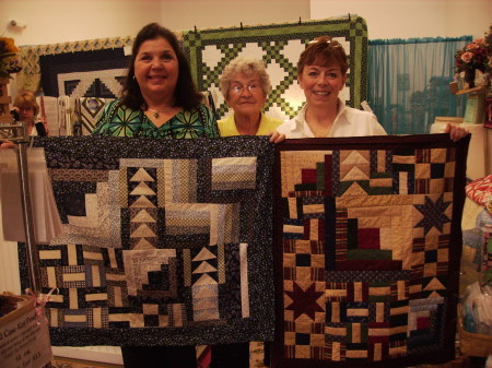 Beginner quilting class students at the shop