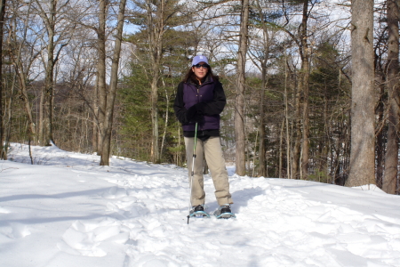 Snowshoeing in back of my house