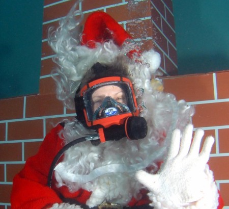 I was a Scuba Santa at Sport Chalet Toy Drive