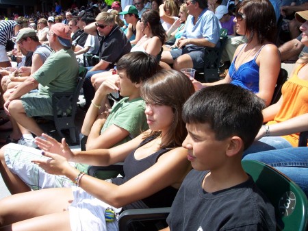 My kids at a Sox game