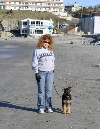 Cadie's first trip to the beach