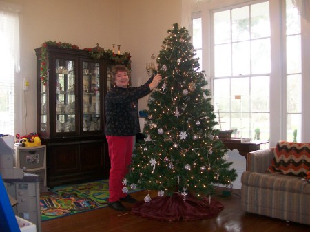 margie by christmas tree 2008