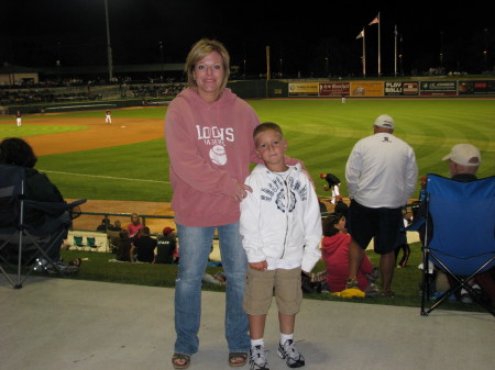 Ian and I at a baseball game
